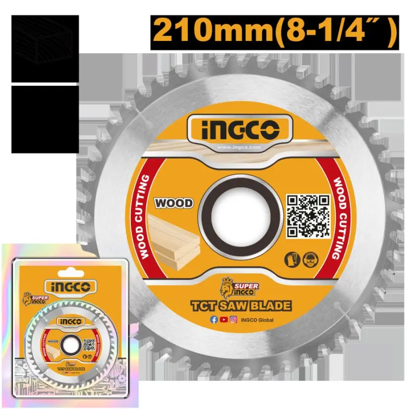 Ingco TCT 210mm 48T TSB121022 — ýokary netijelilik üçin kärhana diski
