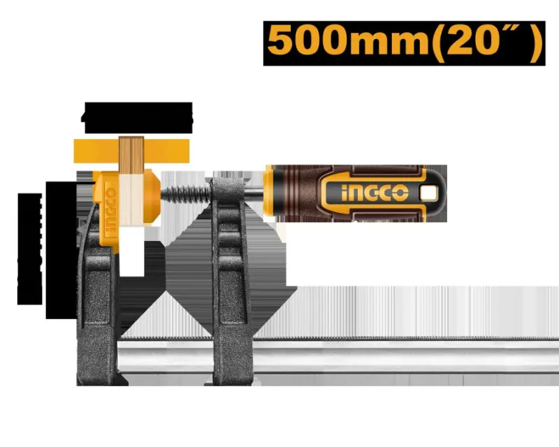 INGCO F-Clamp 120x500mm, Model HFC021202, Industrial Grade Clamping Tool