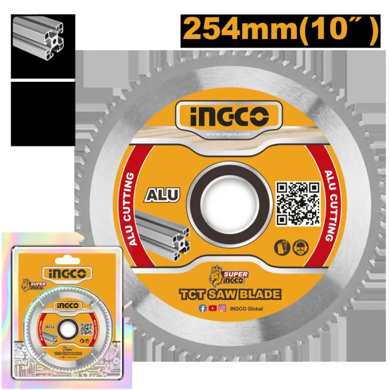 Ingco TCT Saw Blade for Aluminum 254mm 100T Model TSB3254210