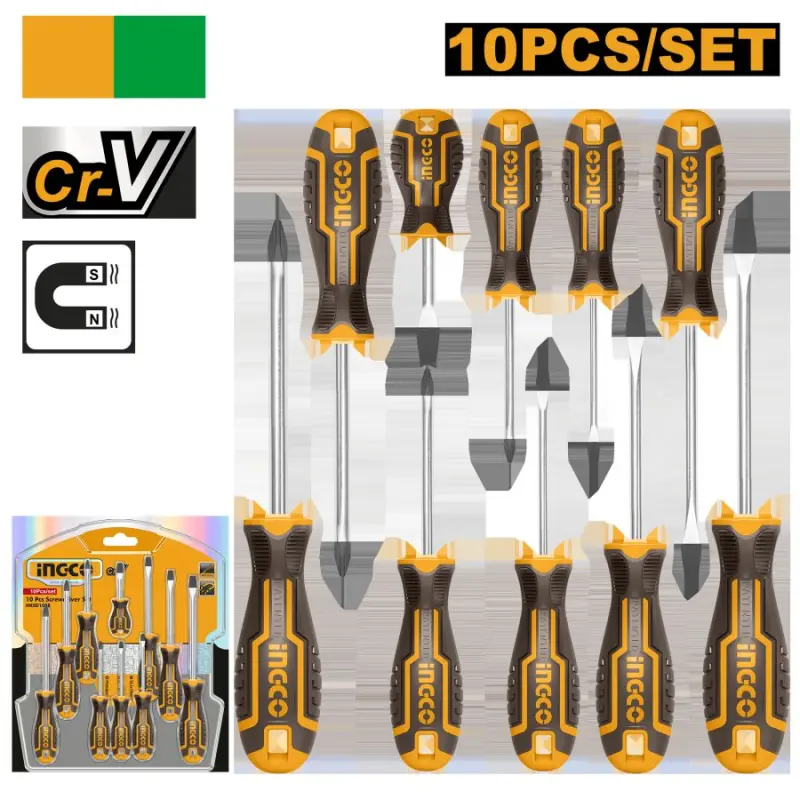 Ingco 10-piece Professional Screwdriver Set HKSD1028
