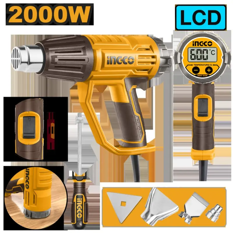Промышленная тепловая пушка Ingco HG200058 2000Вт 50-600°C