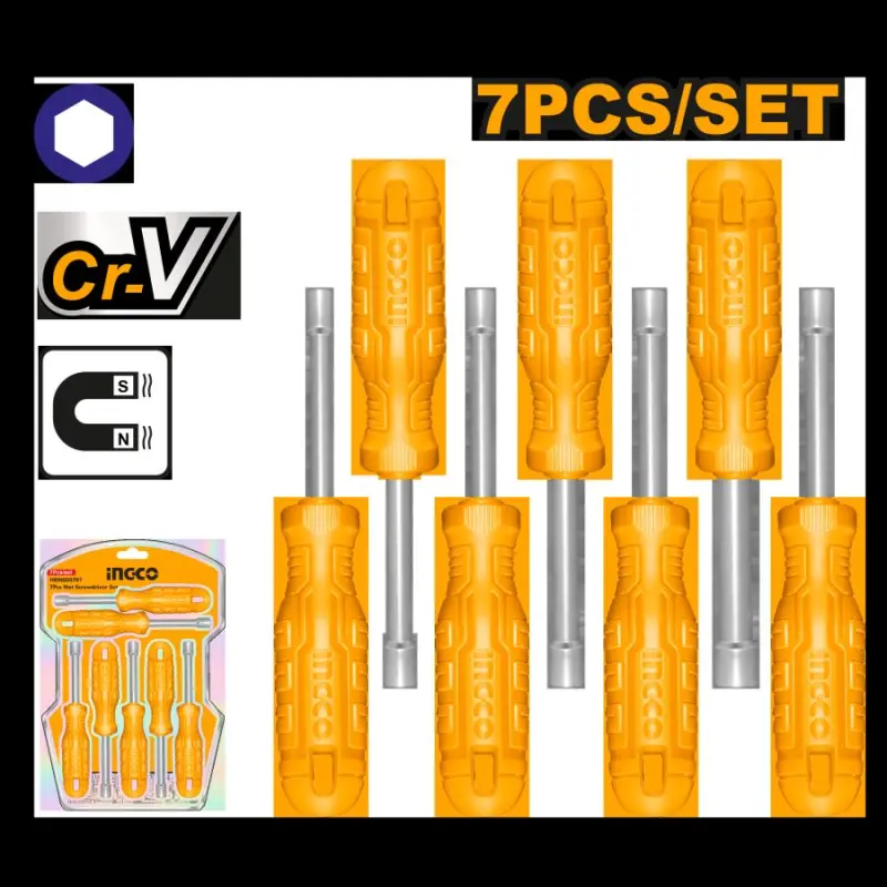 Ingco 7-Piece Professional Screwdriver Set HKNSD0701