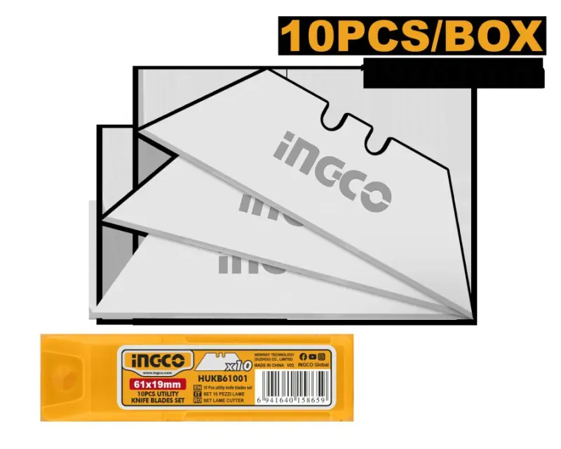Ingco 61x19mm hünärment pyçak toplumy, 10 sany (HUKB61001)