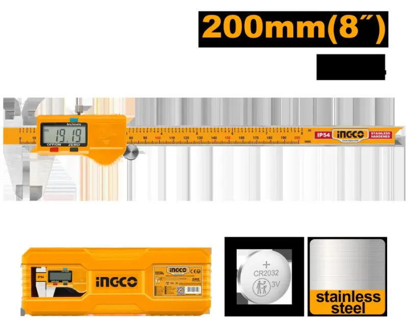 Ingco Штангенциркуль 0-200мм 3В, Модель HDCD28200,