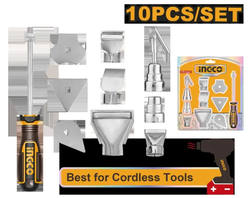 Ingco 10-Piece Technical Heat Gun Nozzle Set HGA0131