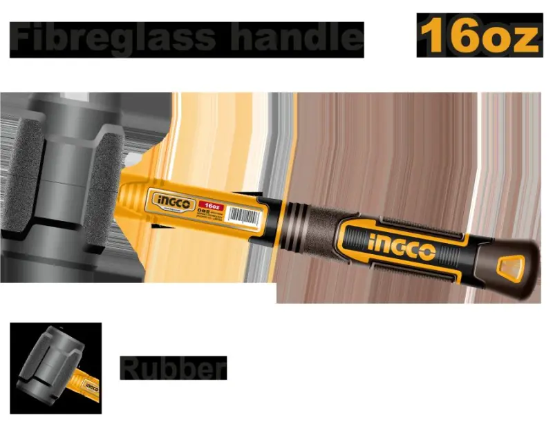 Ingco резиновый молоток 16р HRUH8816 – 450 г
