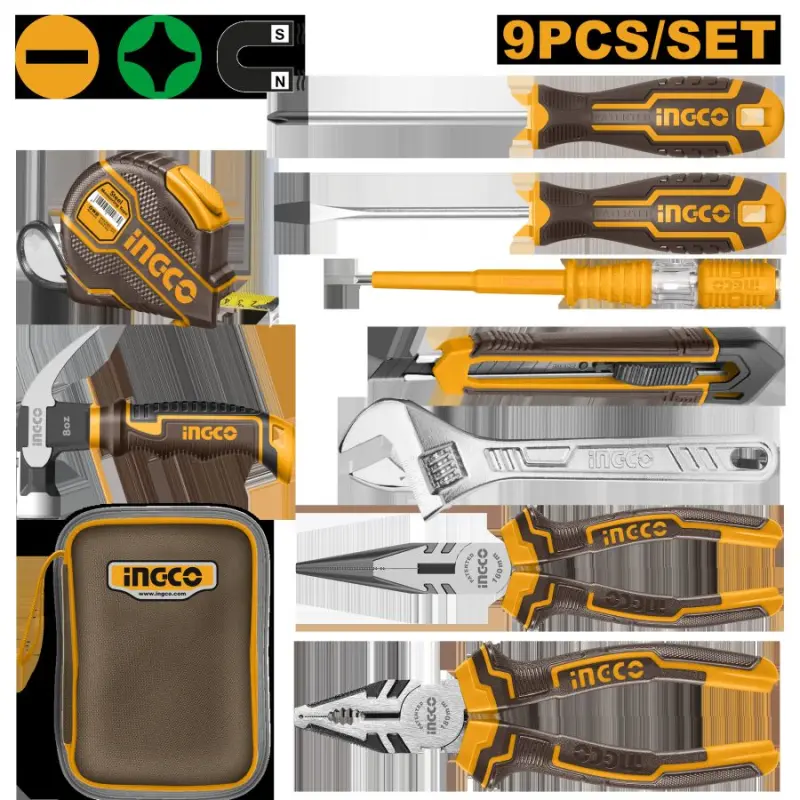 Ingco 9-Piece Professional Tool Set HKTH20809