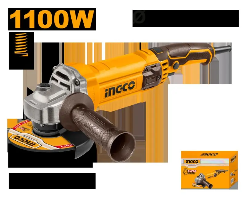 Ingco AG110038 125mm 1100W Angle Grinder for Professional Use
