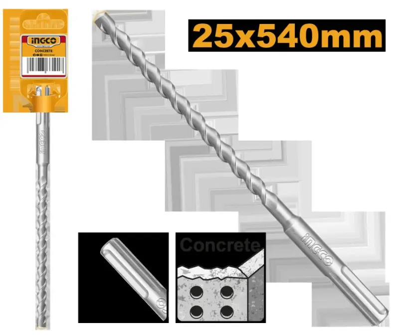 Бур по бетону Ingco 25x540мм DBH1242505