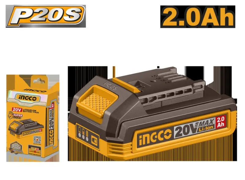 Аккумулятор Ingco Li-Ion 20В 2.0Ач FBLI20011