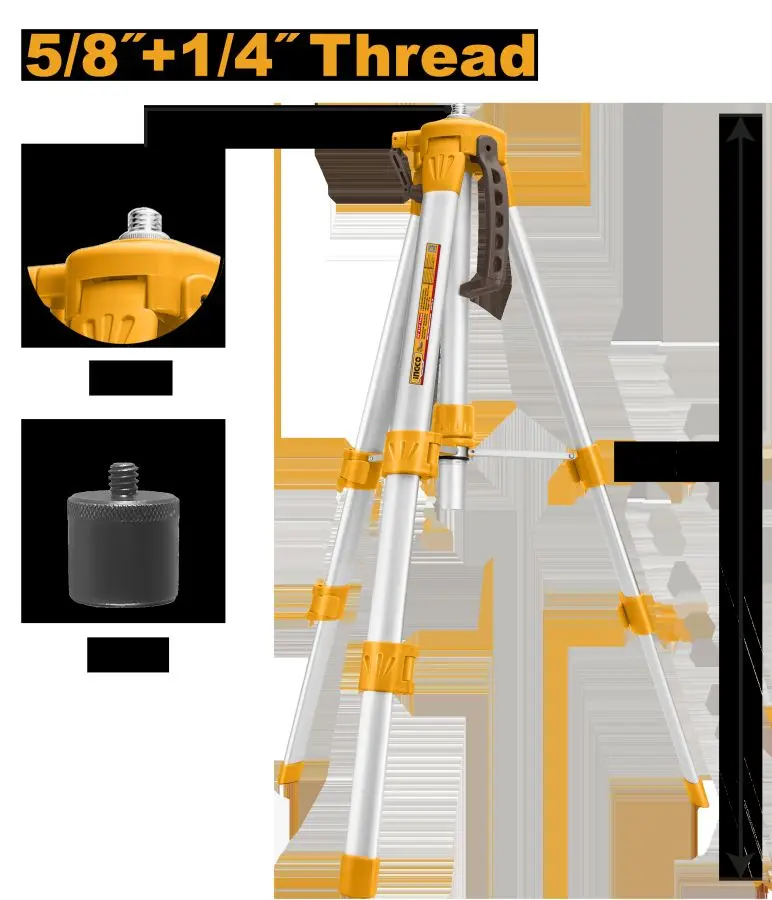 Ingco Tripod for Laser Levels HLLT01152, 1.2m