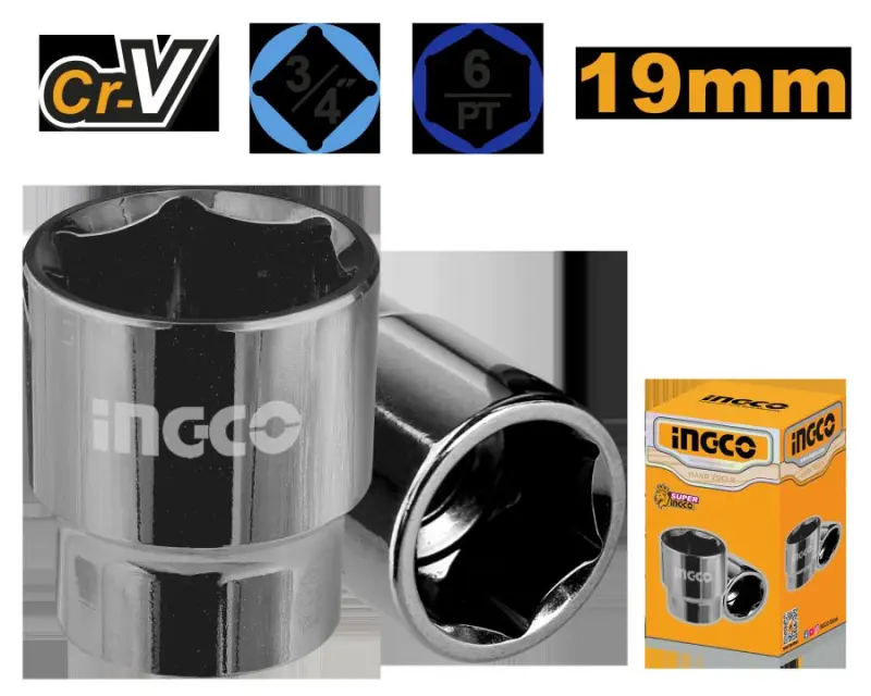 Шестигранная головка Ingco 3/4" 19 мм, модель HHAST34191