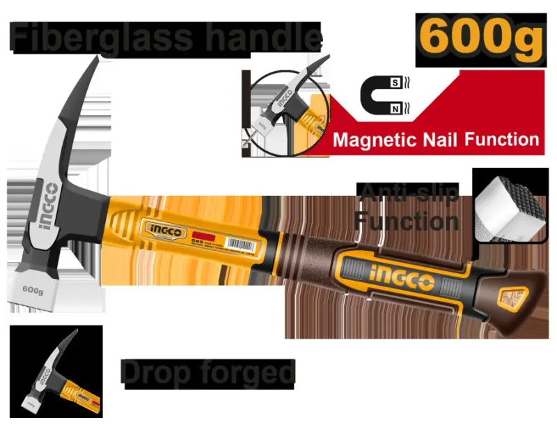 Кровельный молоток Ingco 600 г (HCH81060)