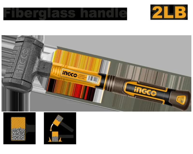 Ingco 2Lb Non-Rebound Hammer HDBM08028 for Professional Use