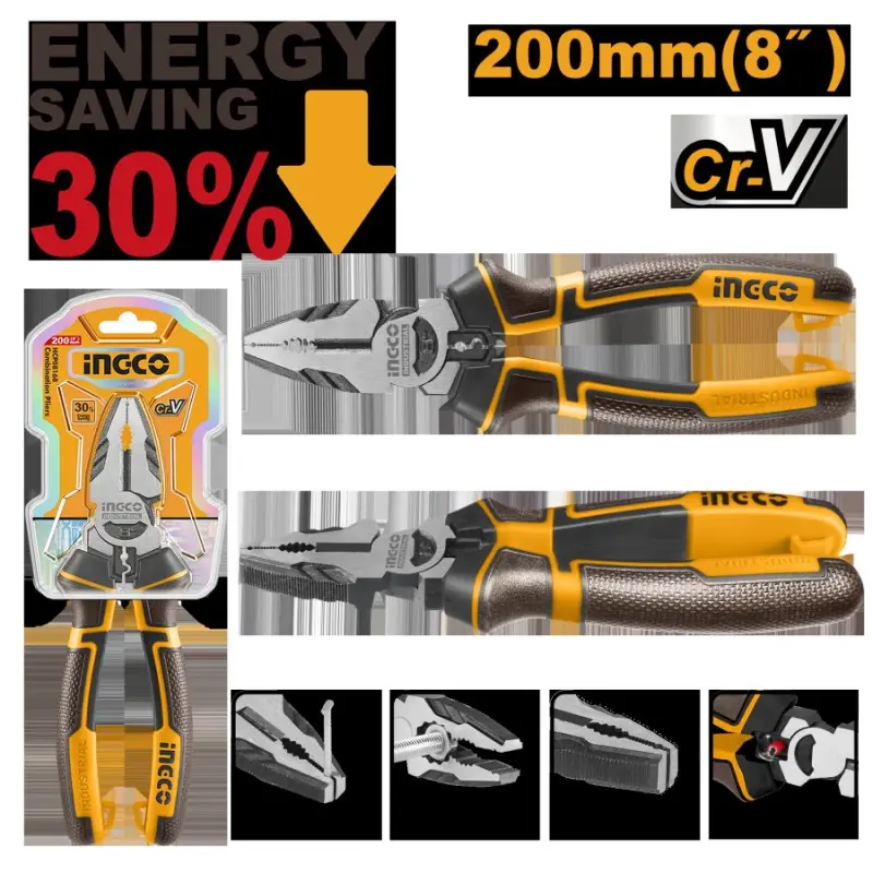 Комбинированные плоскогубцы Ingco 8 дюймов HHCP28200