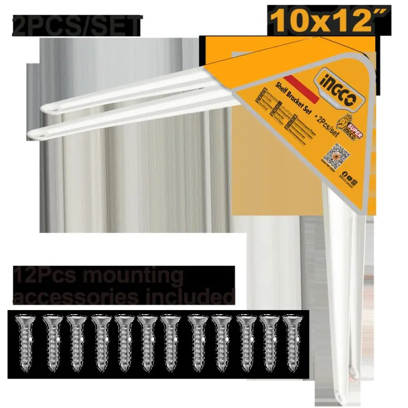 Комплект кронштейнов Ingco HSB11012 25x30см