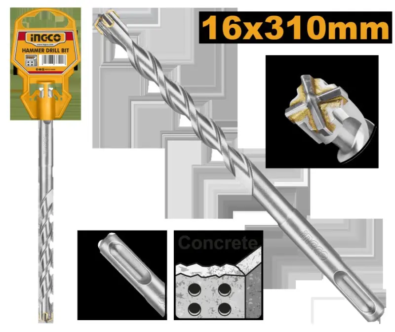 Бур по бетону Ingco SDS Plus 16x310мм DBH1211604C