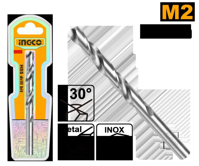 Ingco M2 HSS 2 5.0 mm Drill Bit for Professional Use
