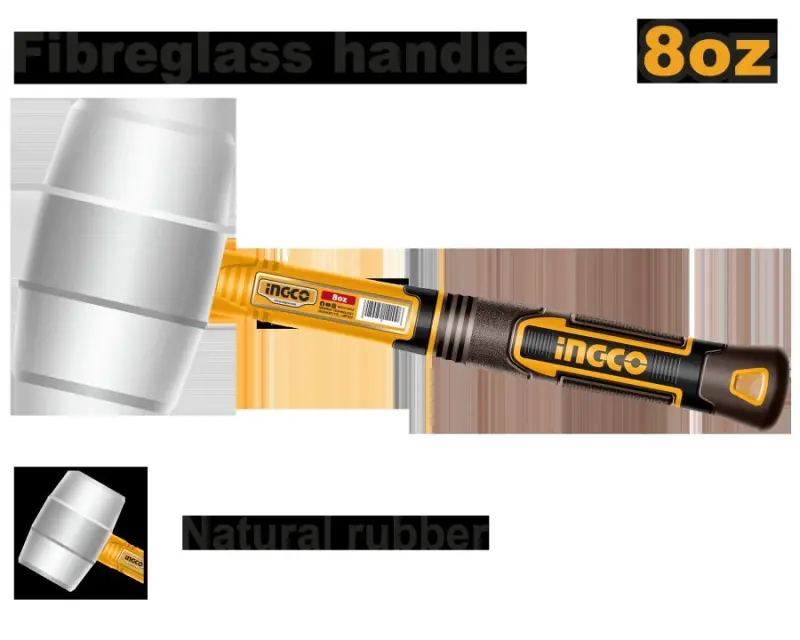 Резиновый молоток Ingco 8р 220г профессиональный HRUH8908