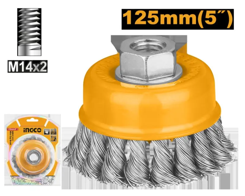 Ingco 125mm Brush-Scraper with Nut WB21251
