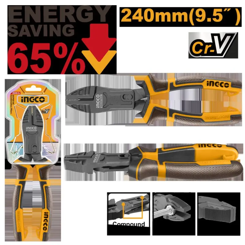 Плоскогубцы Ingco 240 мм HCCP58240