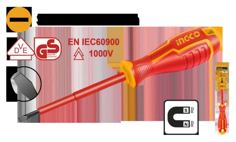 Диэлектрическая отвертка Ingco HISD815125