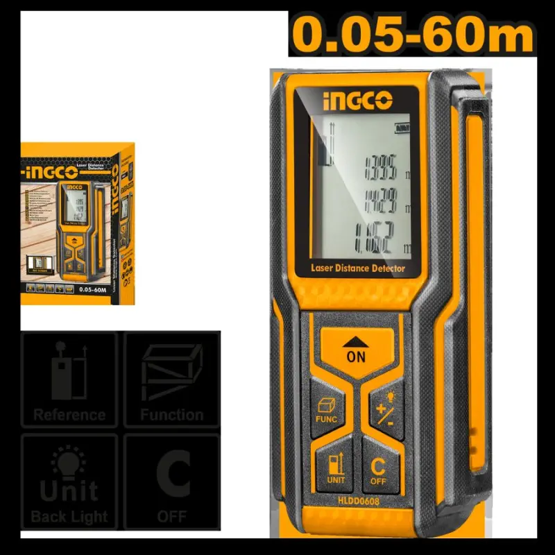 Ingco HLDD0608 60m Professional Laser Distance Meter