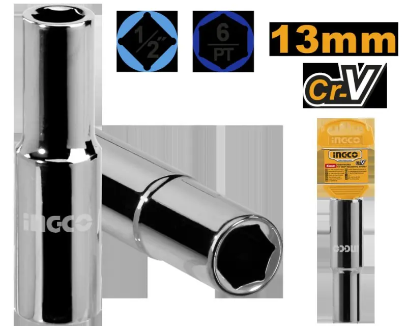 Ingco 1/2" 13mm Hex Socket (Model: HHAST12133L)