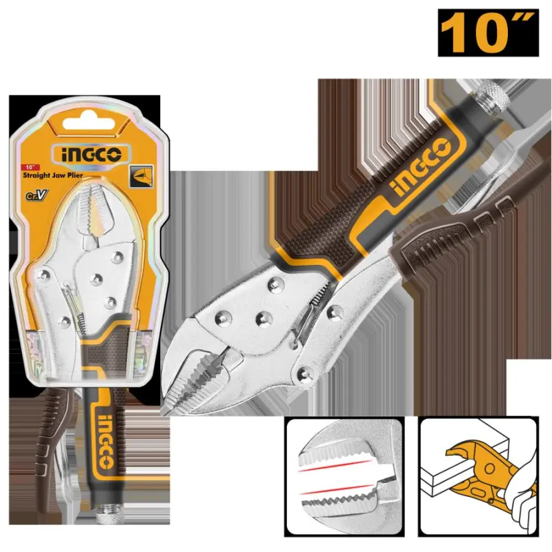 Ingco 10-Inch Locking Pliers HSJP0110 Industrial Grade