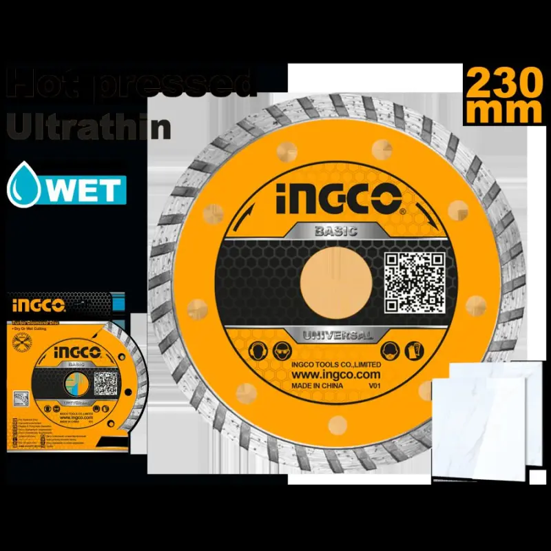 Ультратонкий алмазный диск Ingco DMD032302HT для профессиональной резки