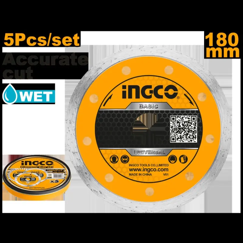 Алмазный диск Ingco 180x22,2мм DMD021802M для профессиональной резки