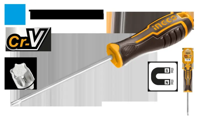 Ingco Torx 10 Screwdriver 100mm (Model HSDST10100) Professional Tool