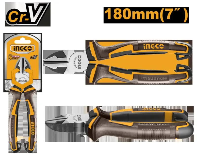 Профессиональные боковые кусачки Ingco 7 дюймов (180 мм) HDCP28188