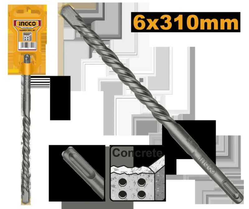 Ingco SDS Plus Concrete Drill Bit 6x310mm DBH1210605