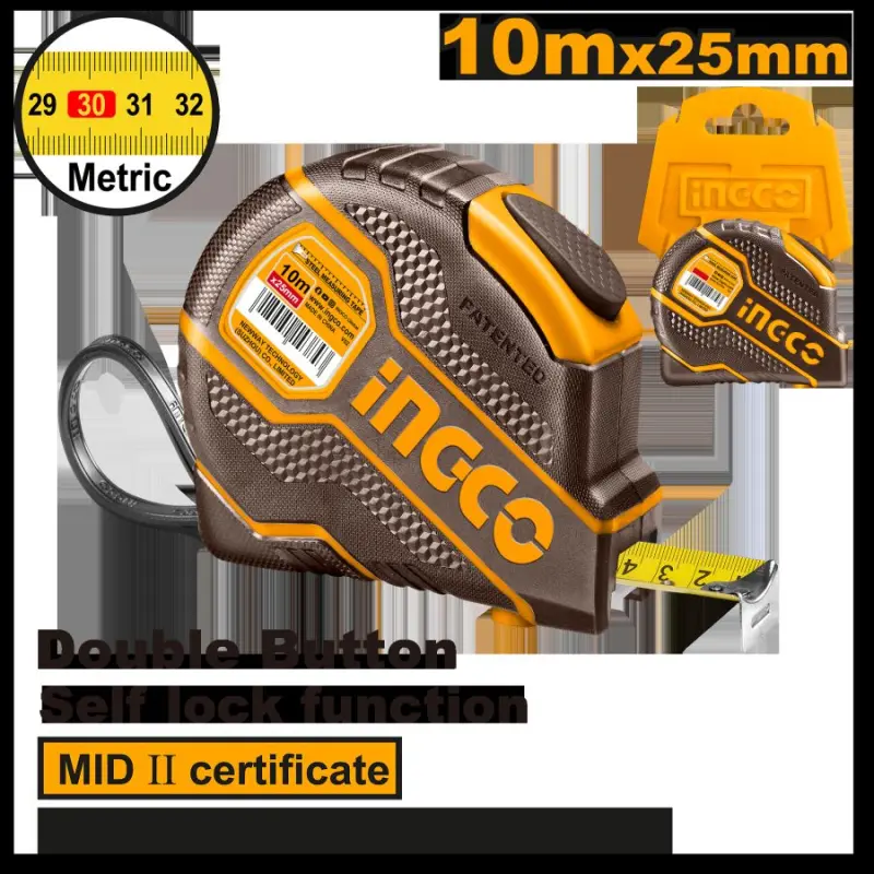 Ingco Measuring Tape II 10m x 25mm | Model: HSMT08101E