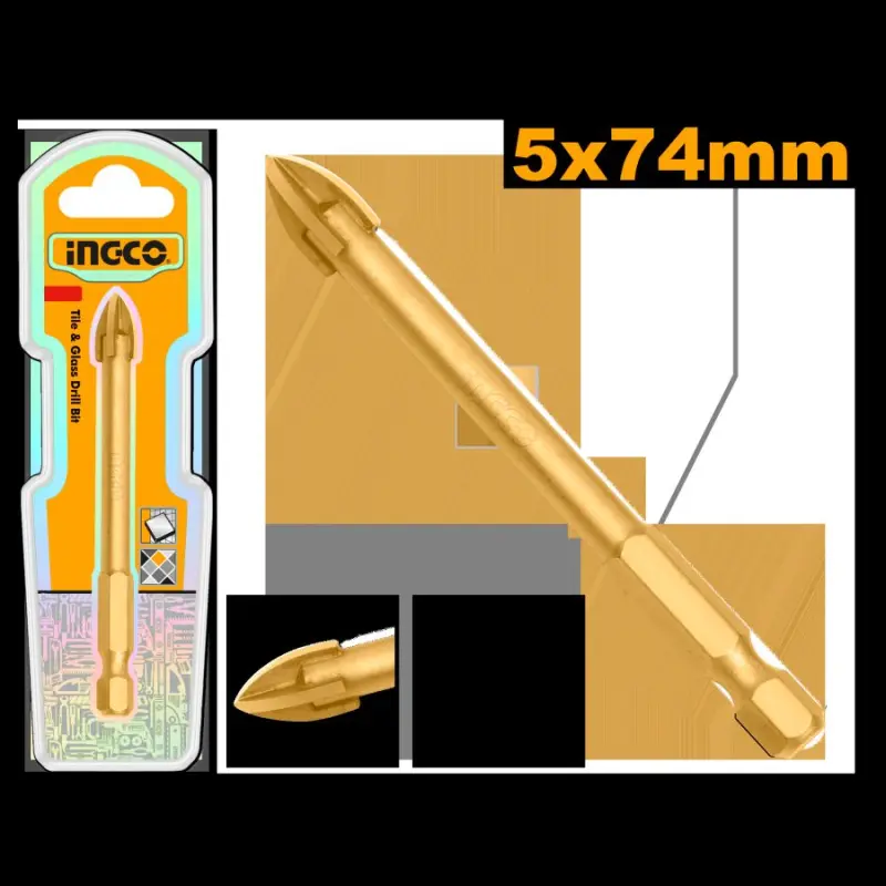 INGCO Glass and Tile Drill Bit 5x74mm DBG1130501