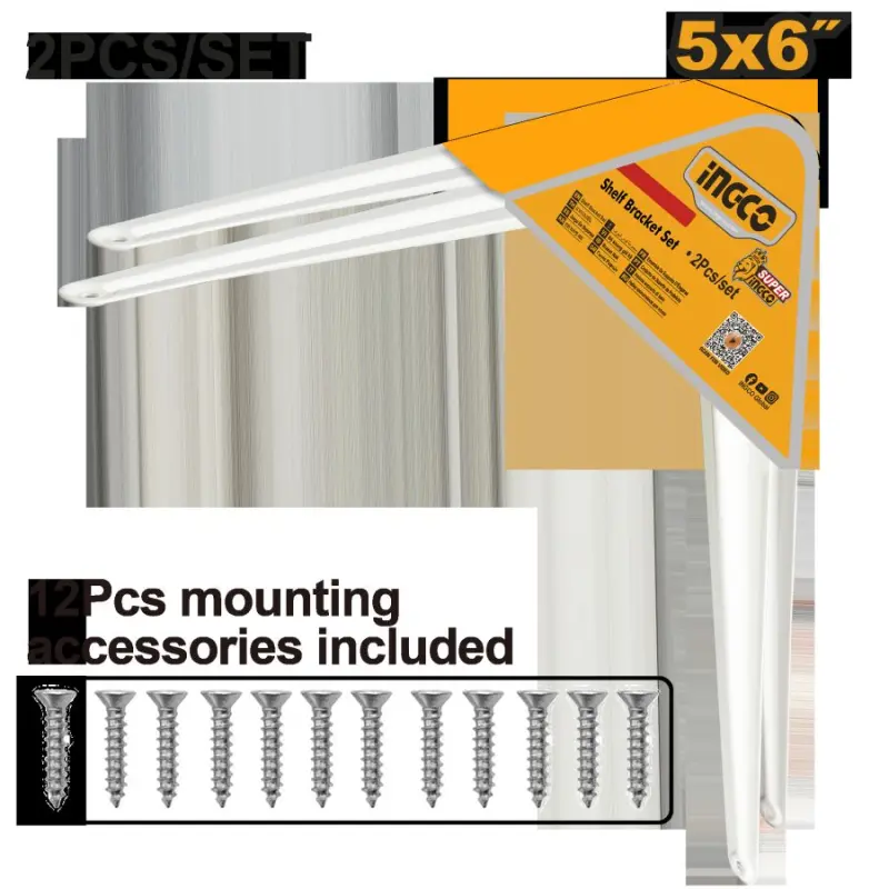 Комплект кронштейнов Ingco 12x15см HSB10506