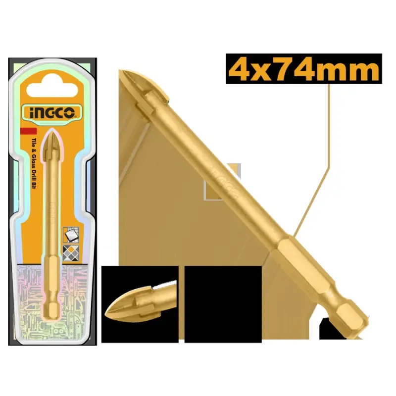 Ingco Glass and Tile Drill Bit 4x74mm DBG1130401