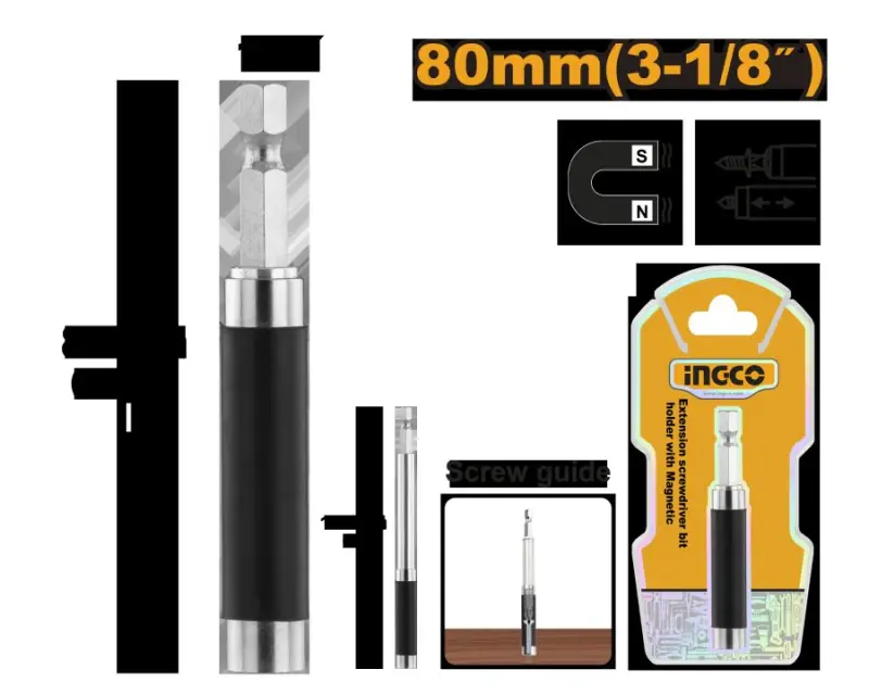 Ingco Magnetic Bit Holder 80mm ABH30801