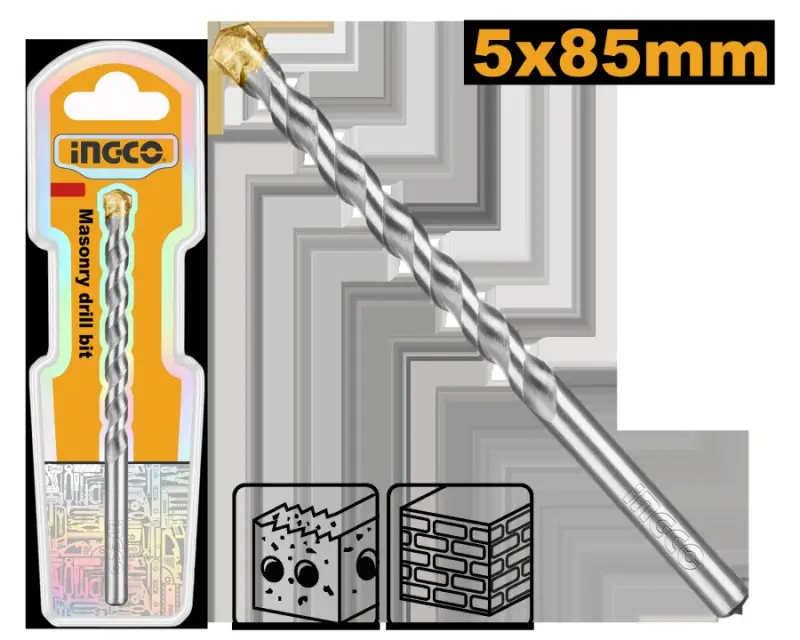 Сверло по камню INGCO 5x85мм DBM2110585 для камня, кирпича, бетона