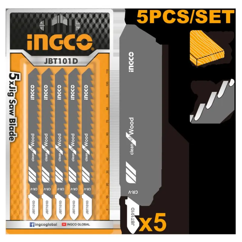 Ingco lobsik pyçaklary 74 mm 6TPI, 5 sany, JSBT101D modeli