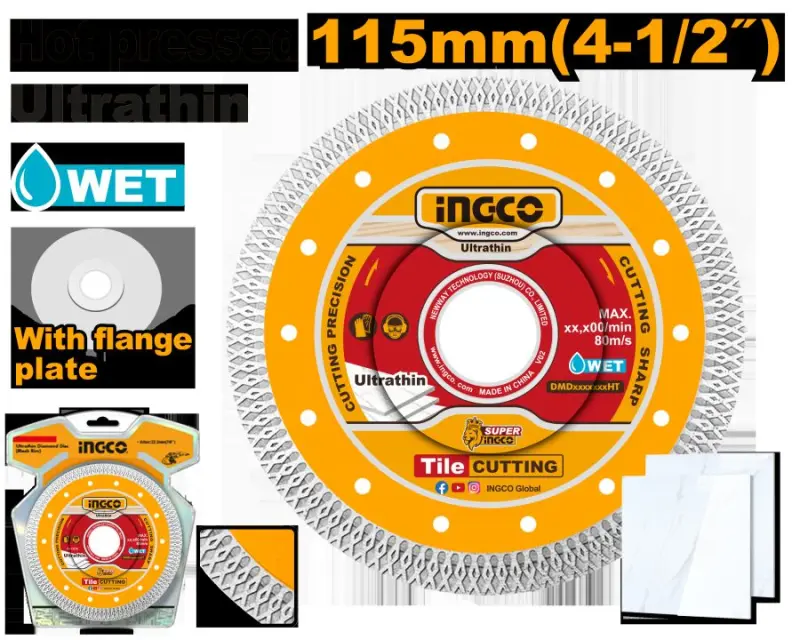 Ingco Ultra-Thin Diamond Mesh Rim Disc DMD081151HT 115x1mm
