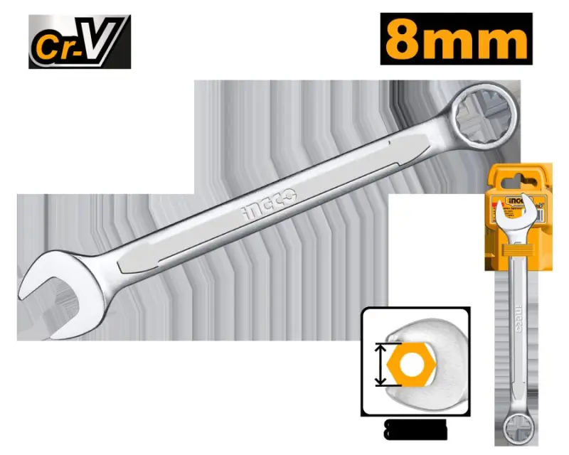 Ingco HCSPA081 8mm Combination Wrench – Reliable Industrial Tool