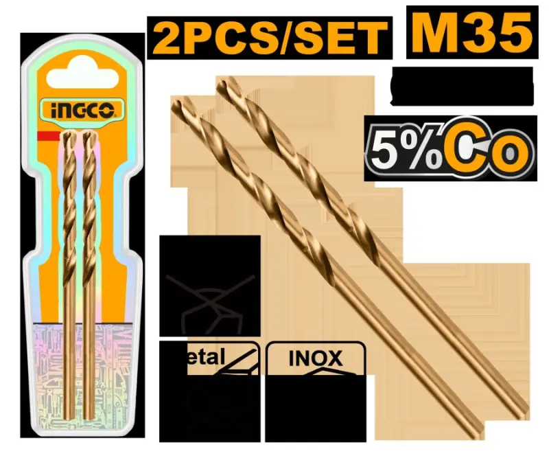Сверло Ingco HSS-CO 35 5%Co 3,0 мм DBT01130301