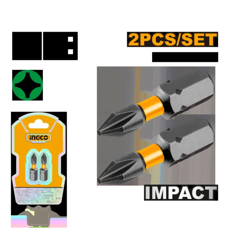 INGCO Impact Bits 2pcs 25mm SDBIM71PH225 Professional Grade