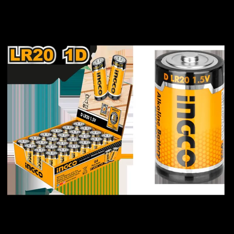 Ingco LR20 D 1.5V Alkaline Battery HAB1D01
