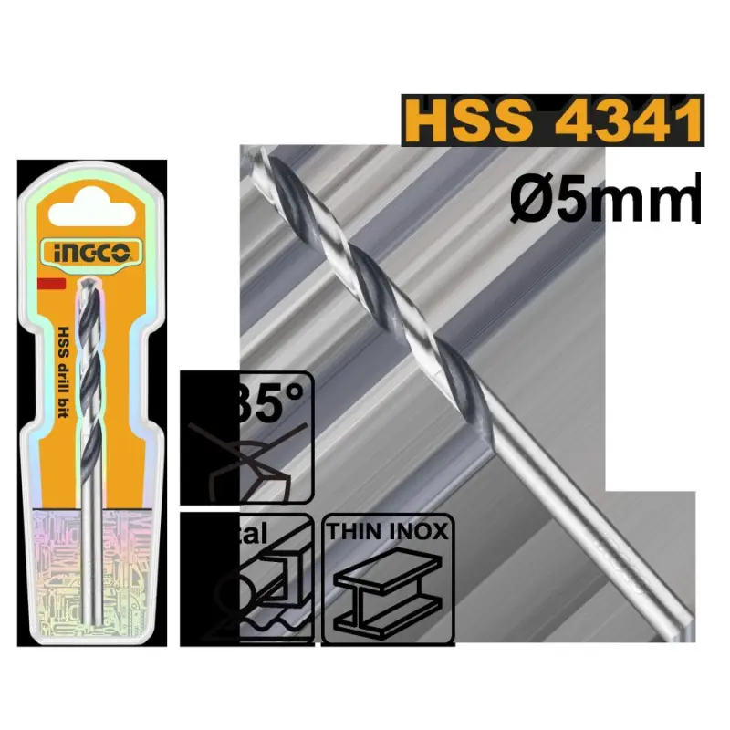 Сверло Ingco 4341 HSS 5,0 мм DBT1200504