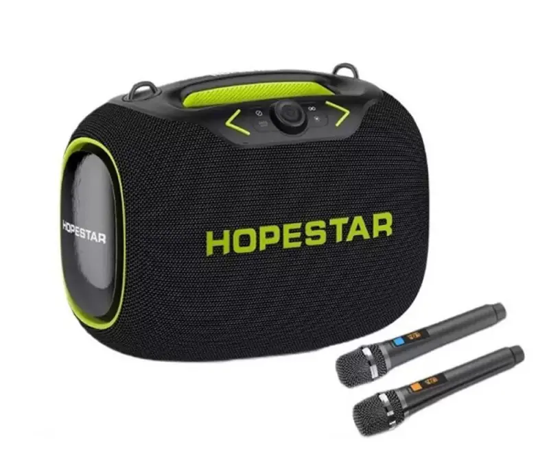 HOPESTAR PARTY BOX | Desktop Audio Speaker 2 Microphones