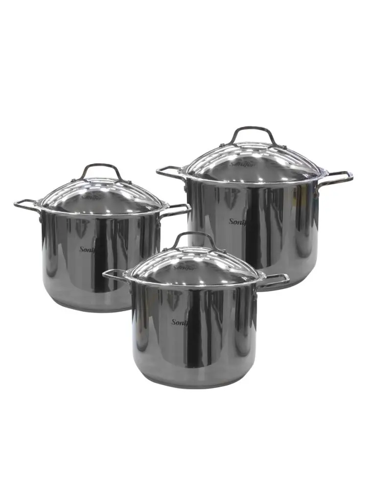 Sonifer SF-1147 | Stainless Steel Cookware Set 6pcs 26/28/30 cm
