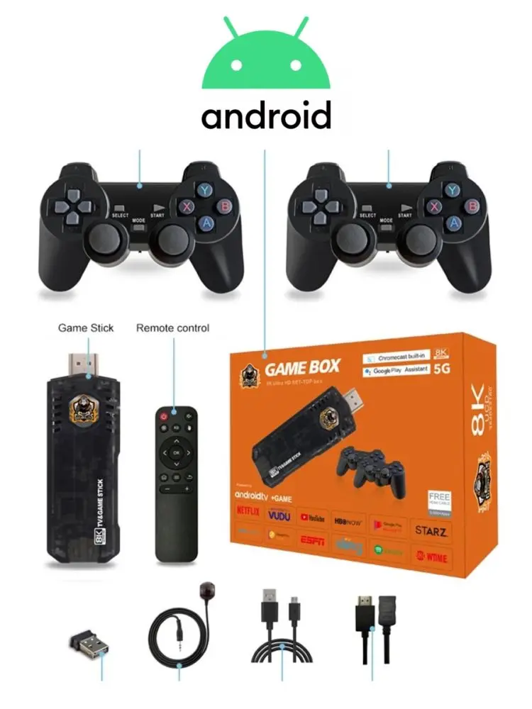 X8-GAME X8-GAME | Gaming Console + Android TV 8K 5G